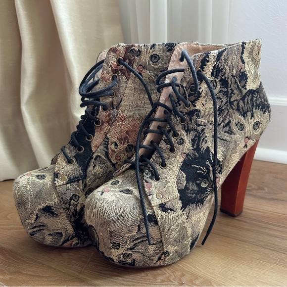 Jeffrey Campbell Lita Boots Cat Tapestry size 10 - Picture 3 of 9